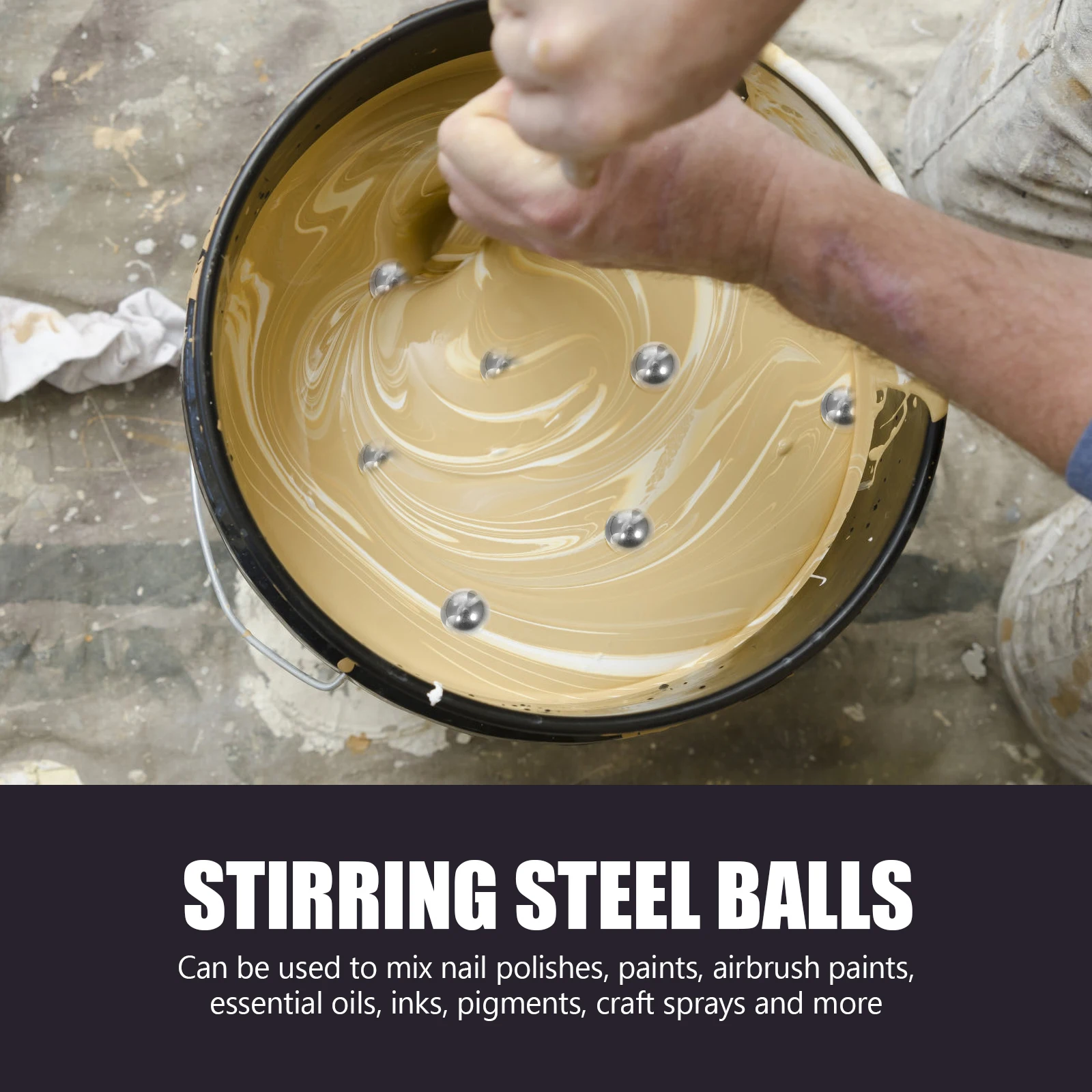 

900pcs StainlessSteel Stirring Balls Paint NailPolish Mixer Shaker PreventPrecipitation SaveTime Bearings Hardware