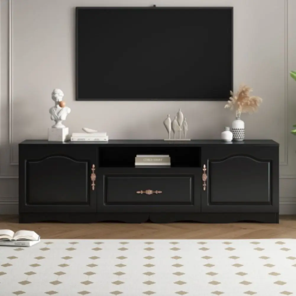 TV Stand For 60+ Inch TV Modern Entertainment Center Media Console With 1 Drawer 1 Shelf For Living Room Bedroom