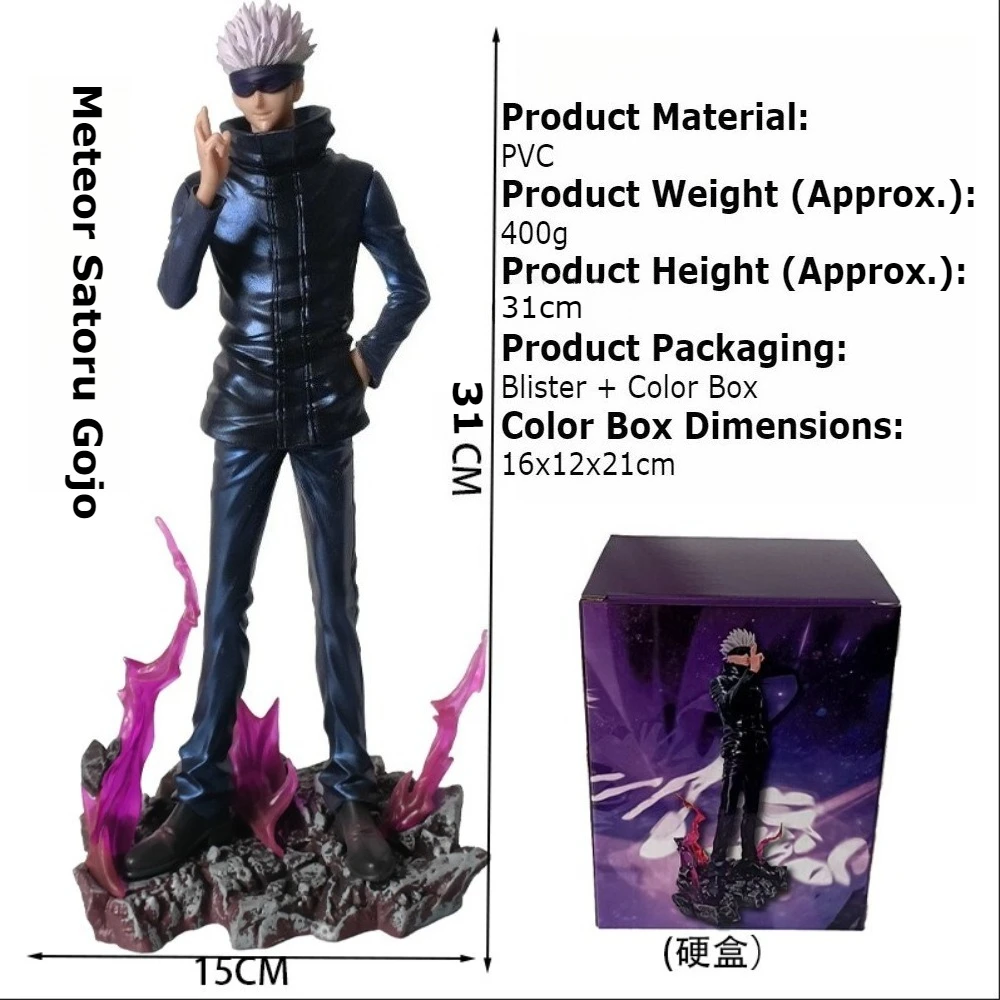 

Jujutsu Kaisen Gojo Satoru Action Figure 31cm PVC Static Battle Form Anime GK Statue Collectible Model Toys Desk Decor Boy Gift