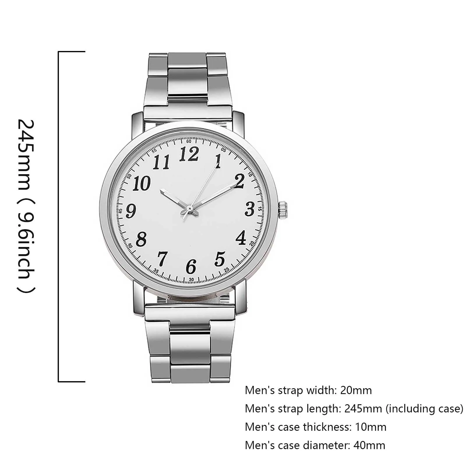 Men Luxury Watches  Simple Dial Quartz Watch Stainless Steel Strap Casual Bracele Watch Business Wristwatch Relogio Masculino