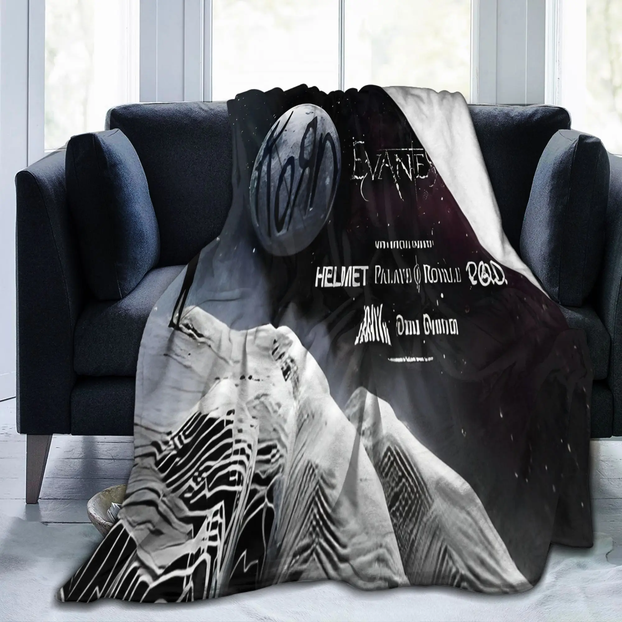 Korns Evanescence Flannel Throw Blanket Nu Metal Band Neidermeyers Blankets for Bedding Bedroom Lightweight Thin Bedspread