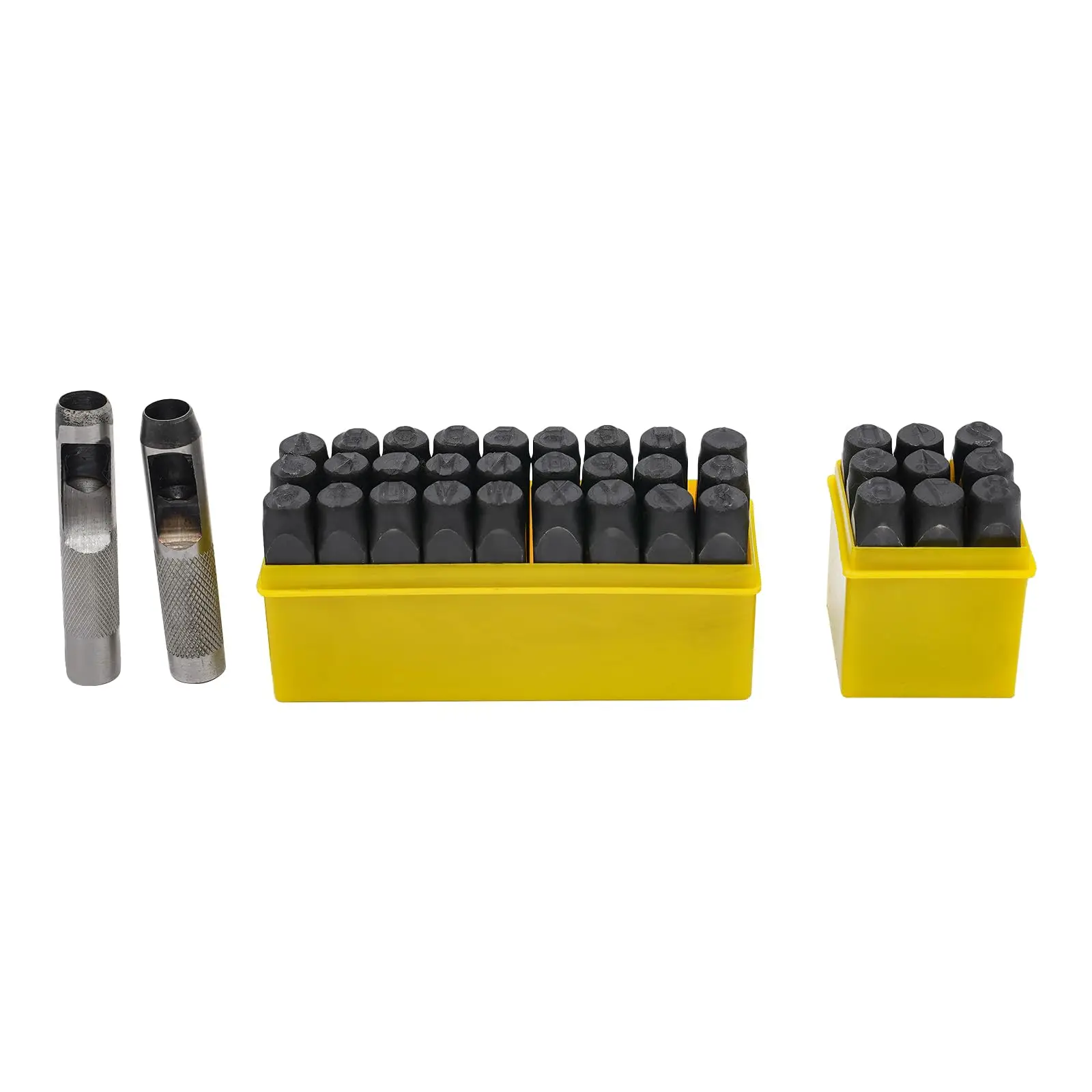 

36 шт. Набор для штамповки металла, 1/2 "Стальной дырокол для писем, набор металлических ручных штампов с дыроколом для штампа по металлу, Pla