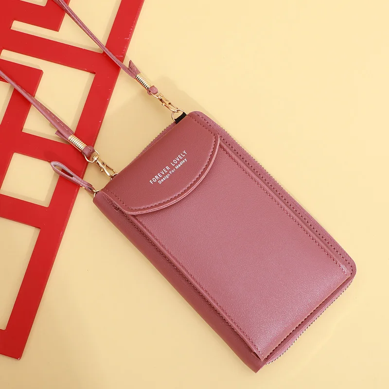 Fashion Single Shoulder Crossbody Cell Phone Bag Mini Versatile Satchel Multi Card Position Card Bag Keycase Female