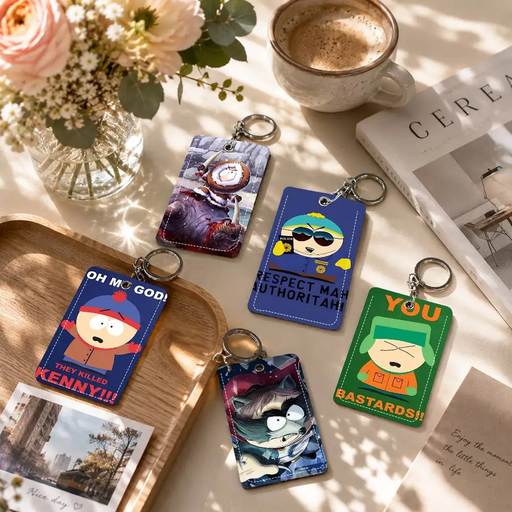 Classic Anime S-South Cartoon Parkes Holder Suitable For Bank Card Subway Bus Card Wallet Card Case Badge Holder Keychain