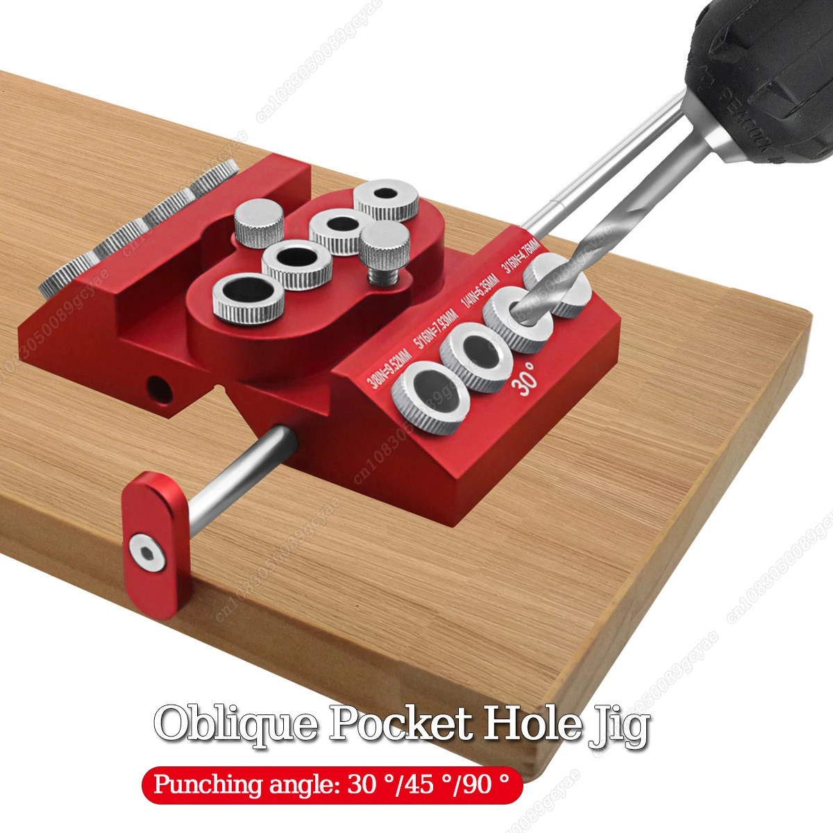 

V-Drill Guide 30 45 90 Angled Drill Guide Jig with 4 Sizes Drill Holes for Flat Surface, Round Part, Corner Angled Straight Hole