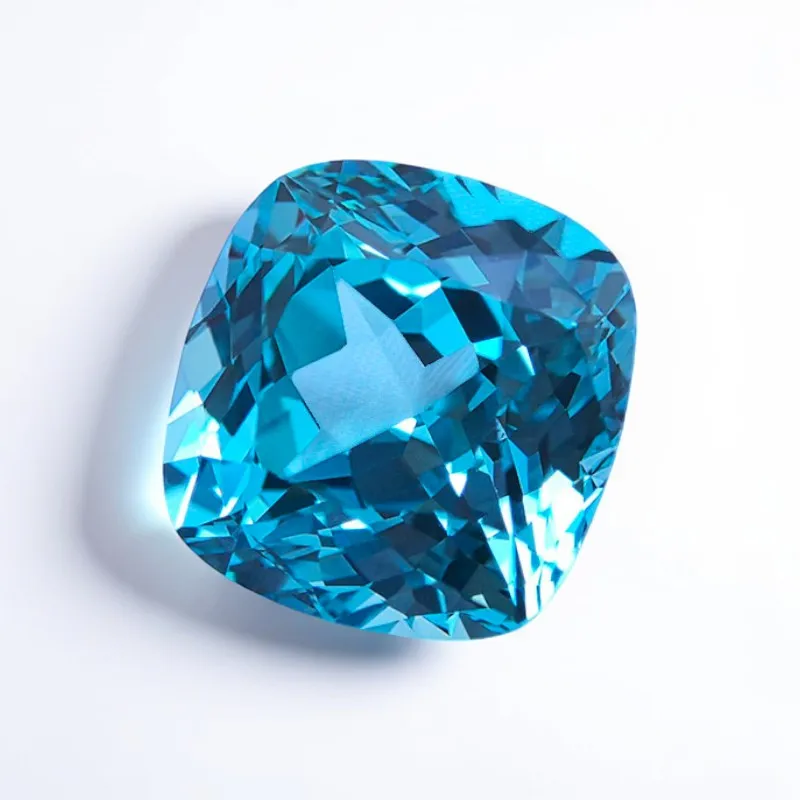 Lab Grown Paraiba Gemstone Cushion Cut Neon Blue Synthetic Tourmaline Loose For Jewelry Setting&Custom Selectable Report