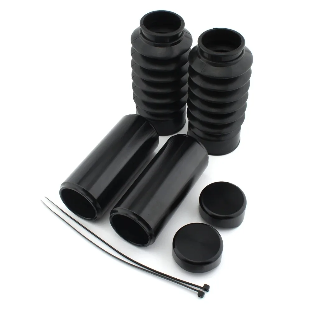 Voor Harley Softail Breakout Fxbr Fxbrs 18-24 Black Vork Boot Covers Tube Cap Kit 6Pcs