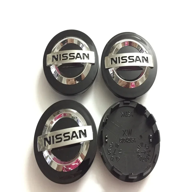 4pcs Car Wheel Center Hub Caps Cover for Nissan Kicks Navara Nismo Qashqai J11 J10 X-Trail T31 Juke Leaf Micra Sentra Emblem