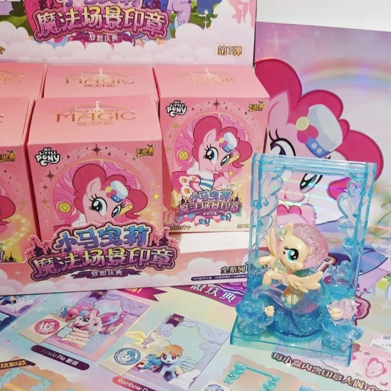 

KAYOU My Little Pony Rubber Doll Blind Box - Rare Pinkie Pie & Rarity Figurines for Boys And Girls Magic Scene Collectible Toys