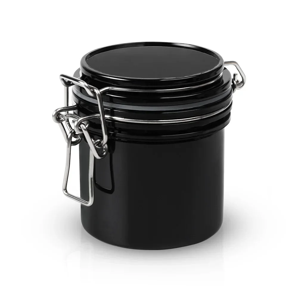 Latas de plástico caixa de armazenamento de cílios casos de cílios acessórios cosméticos organizador de cílios caixa de armazenamento preta pote