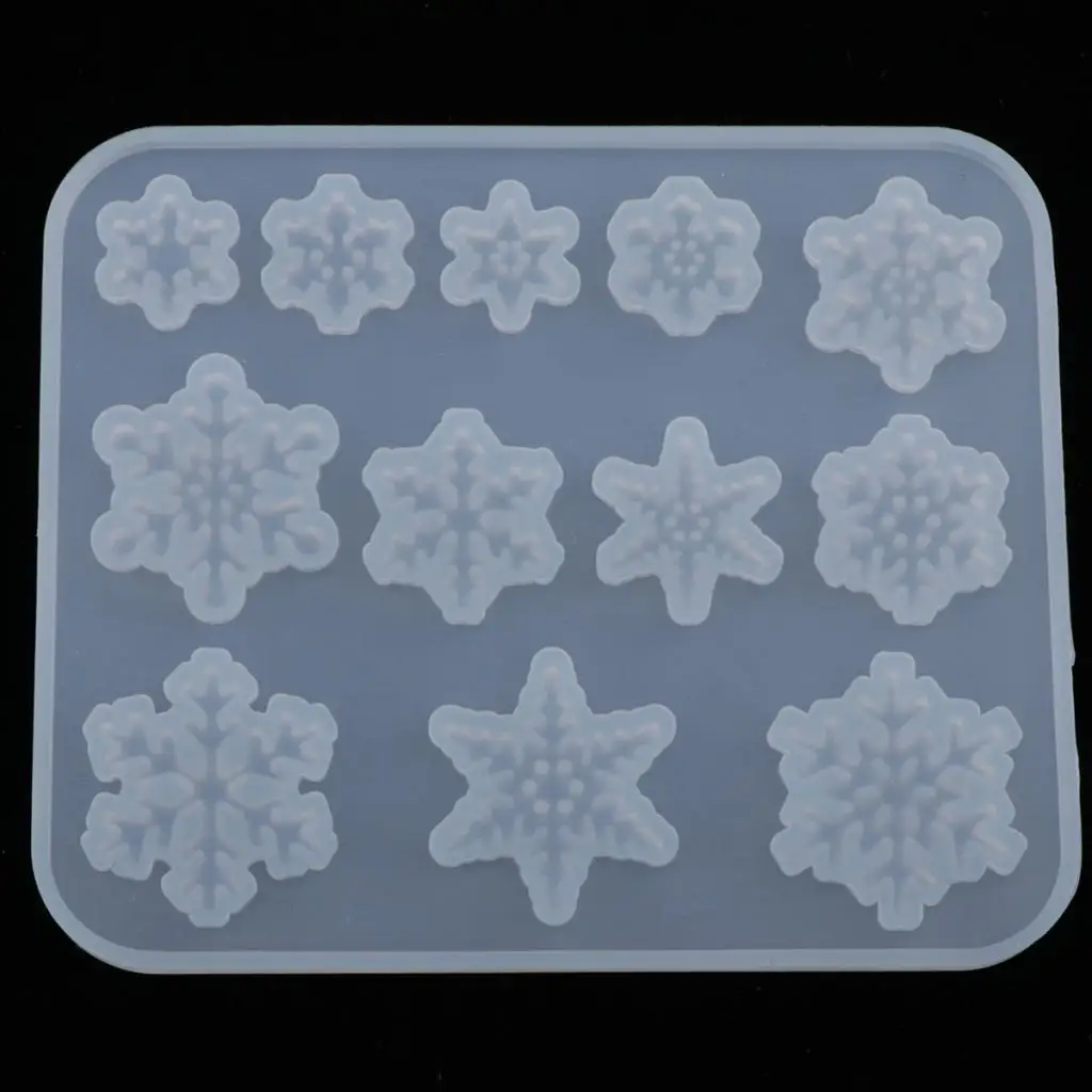 

Square Jewelry Making Silicone Mold Snowflake Resin Mould Craft Tool for Christmas Epoxy Resin and Soap Projects