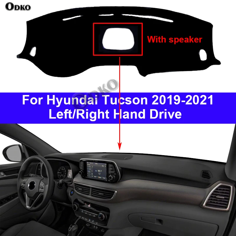 Car Dashboard Cover DashMat Carpet Cape For Hyundai Tucson 2019 2020 2021 RHD LHD Console Protector Sun-Shade Automobile Anti-UV