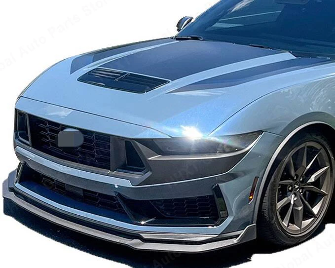 For Ford Mustang Dark Horse S650 2024 Car Front Bumper Lower Lip Spoiler Splitter Body Kit Guard Diffuser Cover Trim Accessories