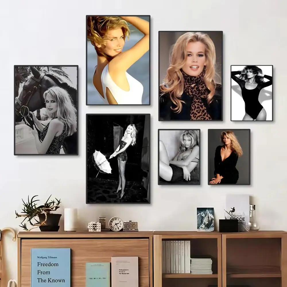 Claudia Schiffer pintura caligrafía HD lienzo cartel sala de estar dormitorio bar decoración estética