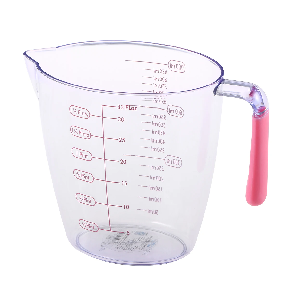 

Transparent Measuring Cups 900 Ml Graduated Scales Kitchen Accurate Liquid Marking Plastic Non Drip Spout Comfortable