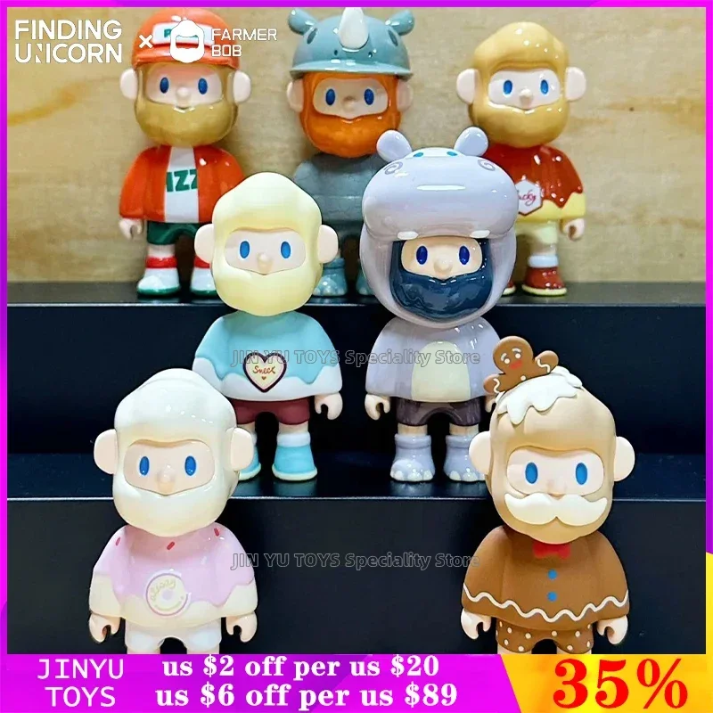 

Finding Unicorn Farmer Bob Series Hanging Cards Cute Action Figure Doll Surprises Trendy Limited Edition Desktop Ornaments Toys