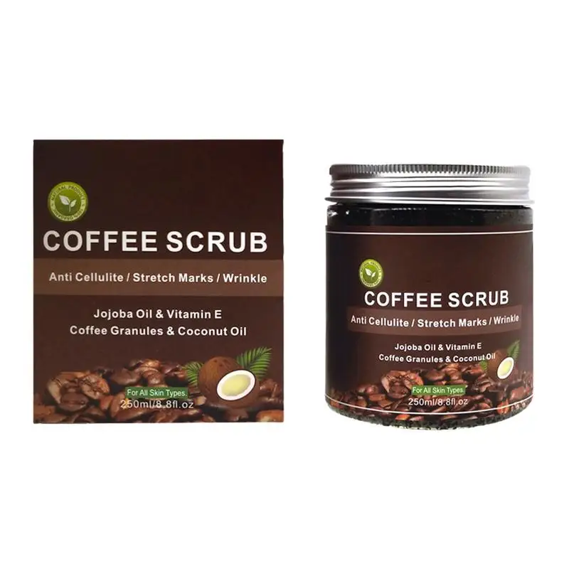 

Coffee Scrub Organic Sea Salt & Coffee Grit Body Scrub Exfoliator & Cellulite Remover Skin Care Supplies For Anti Cellulite And