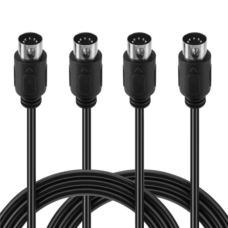 A98Z 2-Pack 5-Pin DIN MIDI Cable, 3-Feet Male To Male 5-Pin MIDI Cable For MIDI Keyboard,Keyboard Synth,Rack Synth,Rack Synth