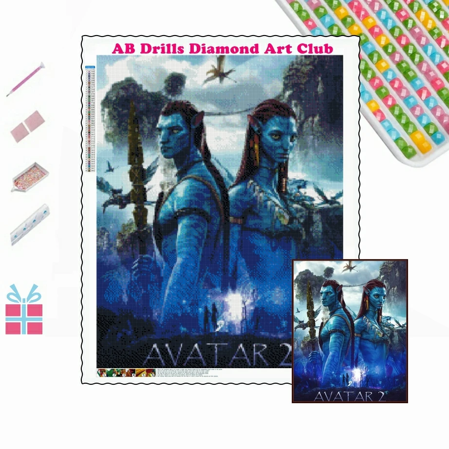 Avatar 2: The Way of Water DIY AB Drill Diamond Painting Mosaic Disney Movie Embroidery Cross Stitch Handmade Craft Home Decor