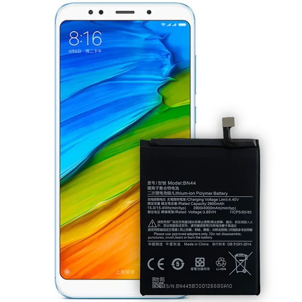 

BN44 Replacement Battery For Xiaomi Redmi Note 5 Plus MEG7 MEI7 4000mAh High Quality Mobile Phone Latest Batteries