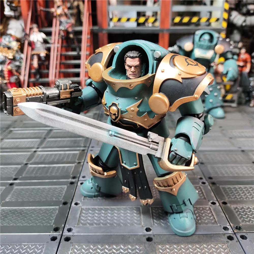 【Op voorraad】JOYTOY Warhammer 40K 1/18 actiefiguren 4 stuks / set Sons of Horus Tartarus Terminator Squad Model Toy Collection