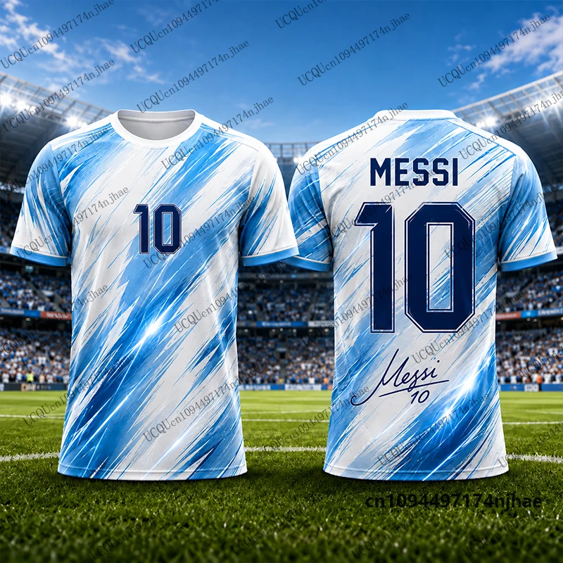 2027 New Arriavl Special Edition Meesi #10 Print Football Jersey For Men's T-shirt Sports Training Tees Casual Kids/Adult Tops