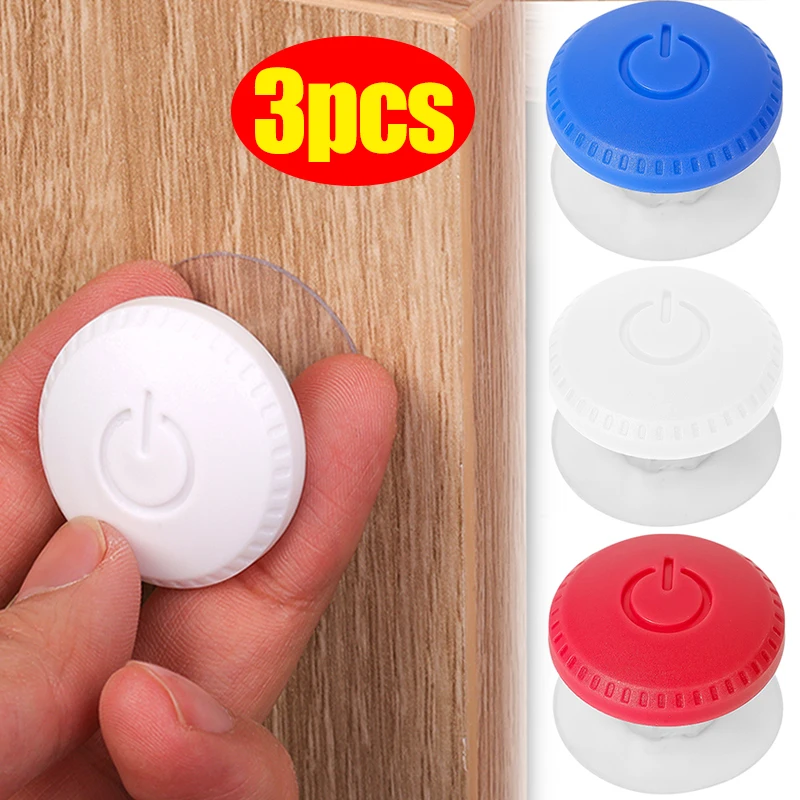 3/1Pcs Toilet Press Button Avoid Touching Toilet Lid Handle Self-Adhesive Cabinet Door Handles Furniture Knob Flush Press Tool