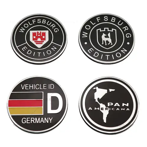 3D Metal Germany WOLFSBURG EDITION Pan Americana Emblem Car Sticker Rear Trunk Badge Decal For VW Tiguan GTI Golf R Passat TDI