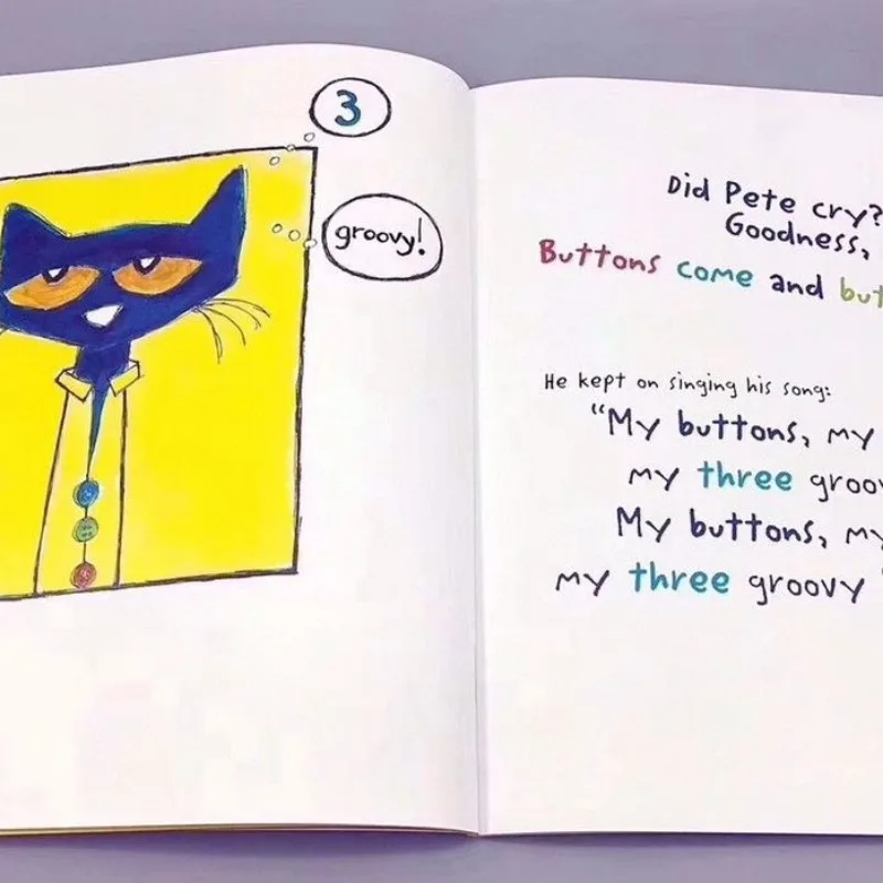 Inglês Clássico Histórias Curtas para Crianças, Livro de Histórias Infantil, Eu Posso Ler Pete, O Gato, Educação Infantil, 6 Livros por Conjunto