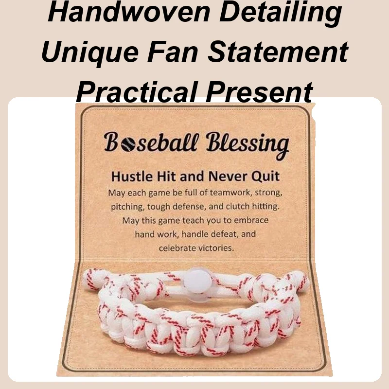 

Baseball Bracelets Handmade Wristband Graduation Collectible Keepsake Baseball Jewelry For Sports Girls Boys Teens Daily Use