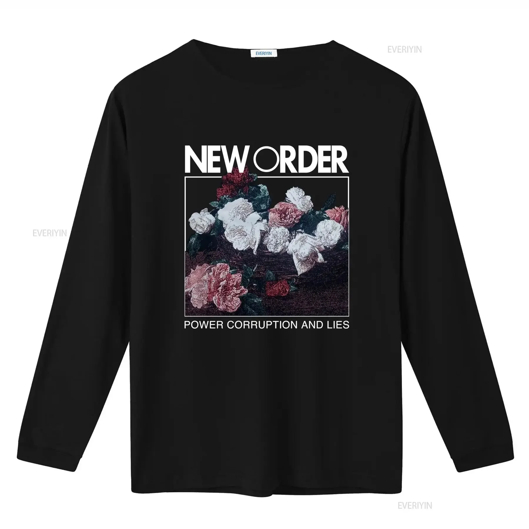 Rare New Order Power Corruption Lies Album Band Print T Shirt KM26 vintage Washed graphic Stylish Breathable homme Versatile