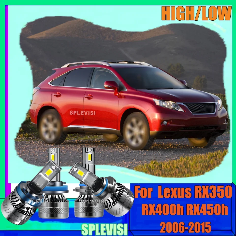 500% Brighter Headlamp Hi/Lo Beam Perfect for all Weather For Lexus RX350 RX400h RX450h 2006-2015 2007 2008 2009 2010 2011 2012