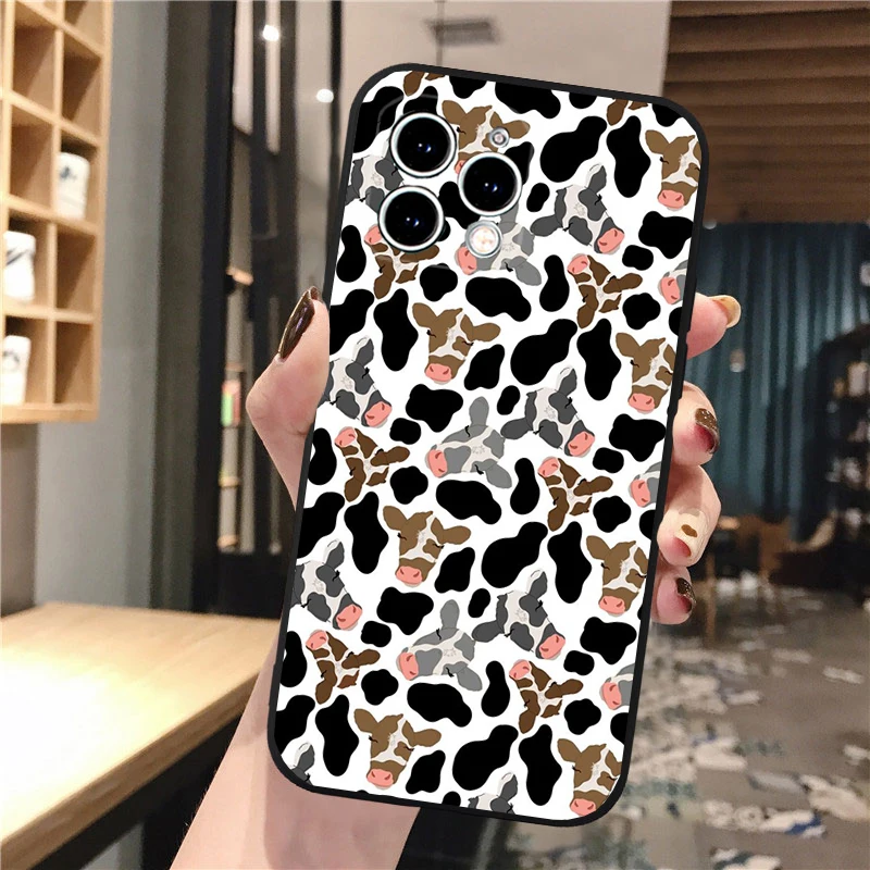 Milk Cow Print Phone Case For iphone 17 Pro Max Air 16 15 14 13 Pro Max 15 16 Pro 15Plus