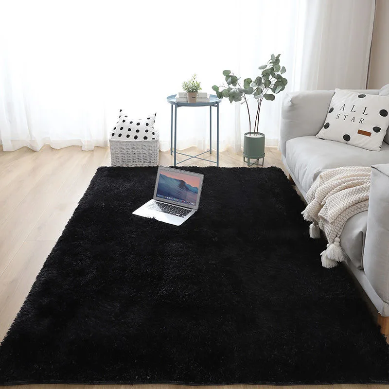 Carpet In The Living Room Washable Non-Slip Fluffy Soft Bedroom Large Rugs Black White Green Bedside Home Decoration Floor Mats