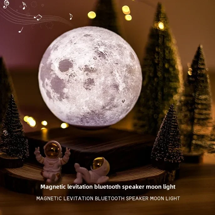 Maglev Bluetooth Speaker Moon Light Atmosphere Night Light Creative Technology Novel Birthday Gift Ornament