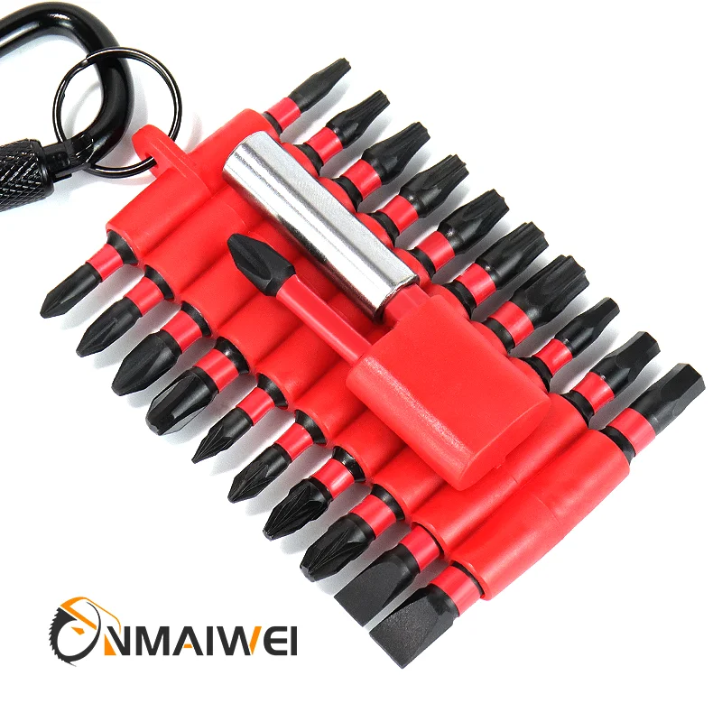 22 Pcs Impact Screwdriver Bits Set with Organizer Sleeve, Magnetic S2 Steel Multi Driver Bits and 1Pc Bit Holder