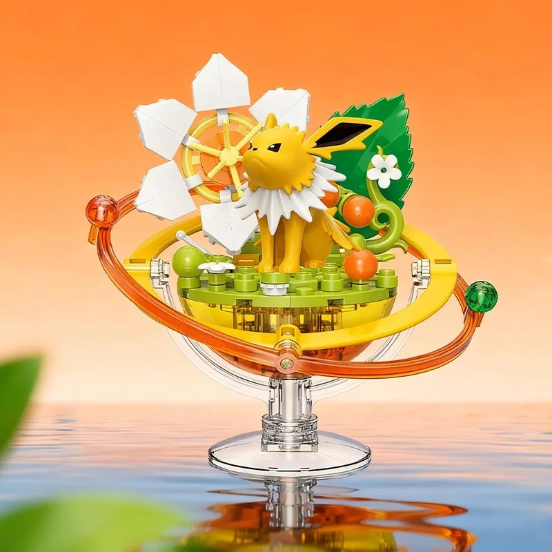 Keeppley Eevee Building Block Pokemon Family Planet Sylveon Vaporeon Espeon Jolteon Umbreon 3D Model Brick Figure Toys Gifts