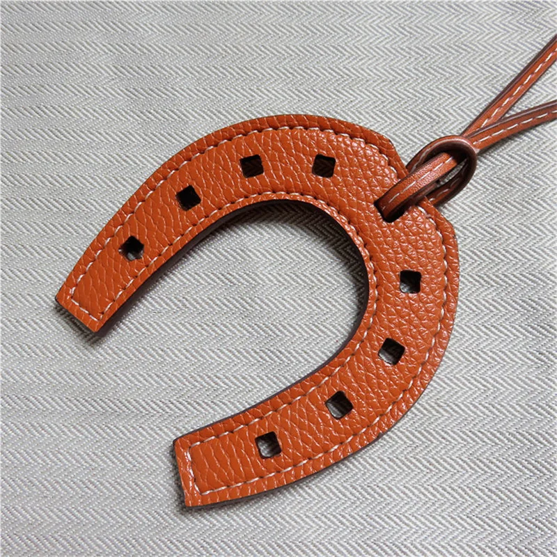 Wholesale  Personalized Real Natural Leather Keychain Backpack Pendant Ladies Women Bag Charm