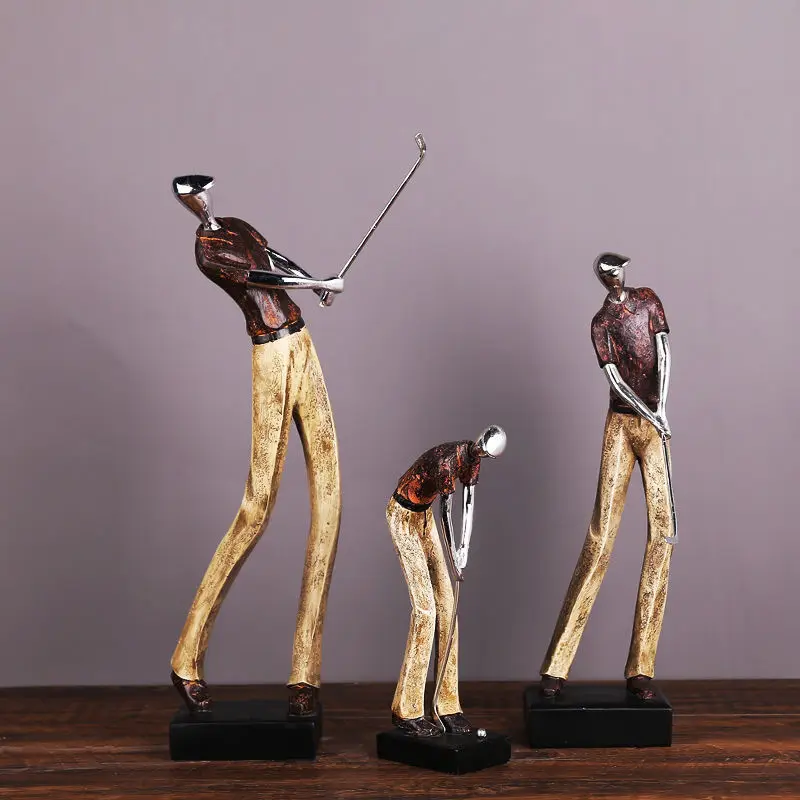 

Creative Golf Character Resin Handicrafts Statue Accessories Study Room Store Decoration Home Living Room Table Figurines Crafts