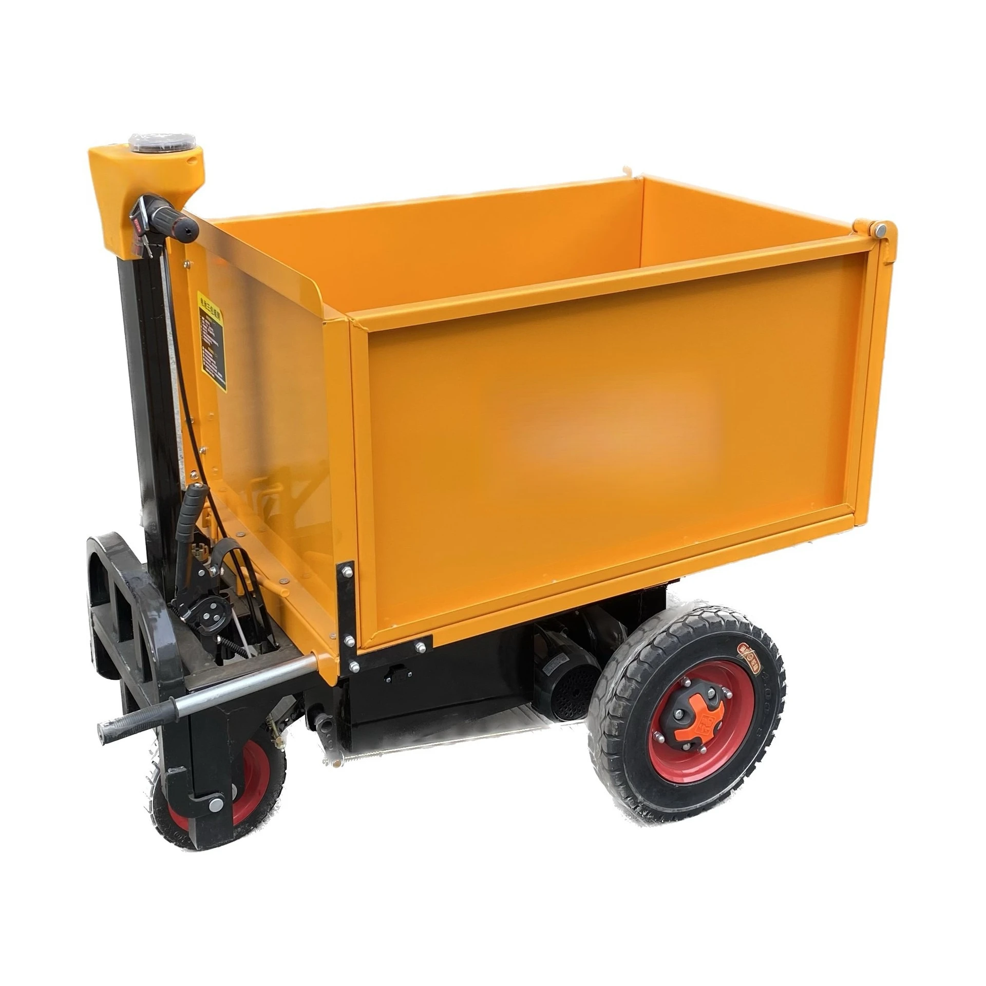 

Electric three-door variable flat plate hand push ash bucket construction site tipping bucket sand feeding aquaculture material