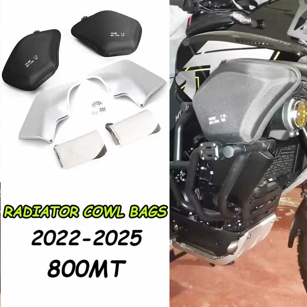 2022-2025 For CFMOTO 800MT 800 MT Motorcycle Radiator Cowl Bag Side Fairing Panel Tool Storage Bags MT800 Leg Bag Accessories