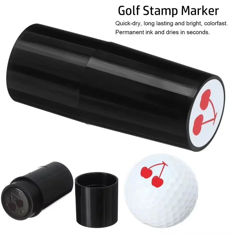 1 pçs bola de golfe stamper marcador impressão selo plástico de secagem rápida vários portátil de longa duração como presente acessórios de golfe