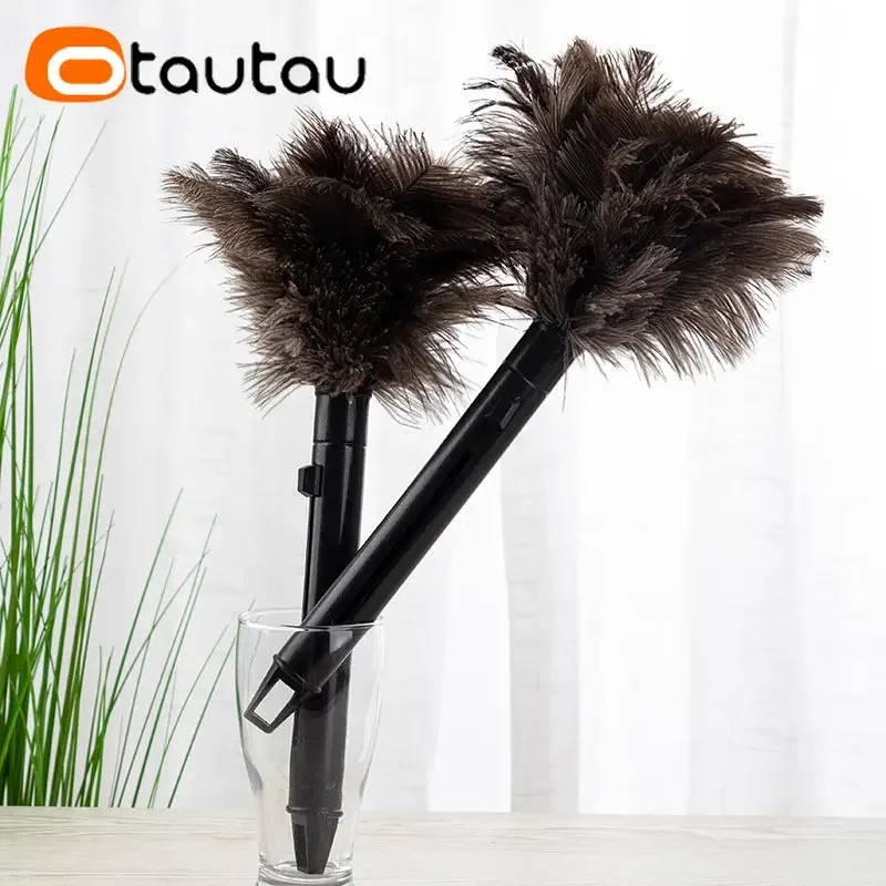 OTAUTAU Mini Folding Feather Duster Car Cleaner Portable Household House Cleaning Tools Convenient Storage Space Saving DZ006