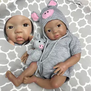 Munecas Reborn De silicona De platino solido completo hechas a mano pintadas y sin pintar munecas realistas Corpo De silicona 45cm AliExpress
