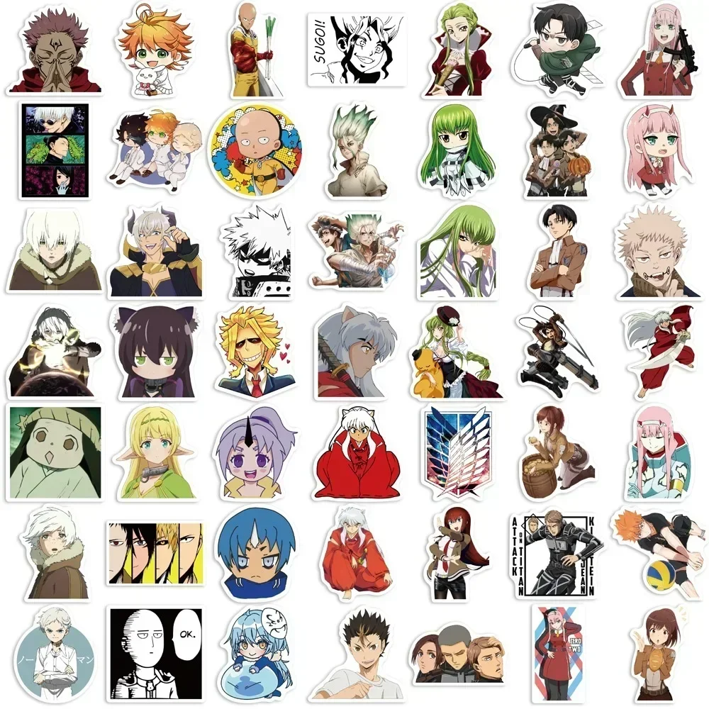300 Stück Gemischte Anime-Aufkleber Cartoon-Sticker DIY Wasserdicht für Koffer Skateboard Gitarre Handy One Piece Demon Aufkleber Geschenk Spielzeug – Detail 7