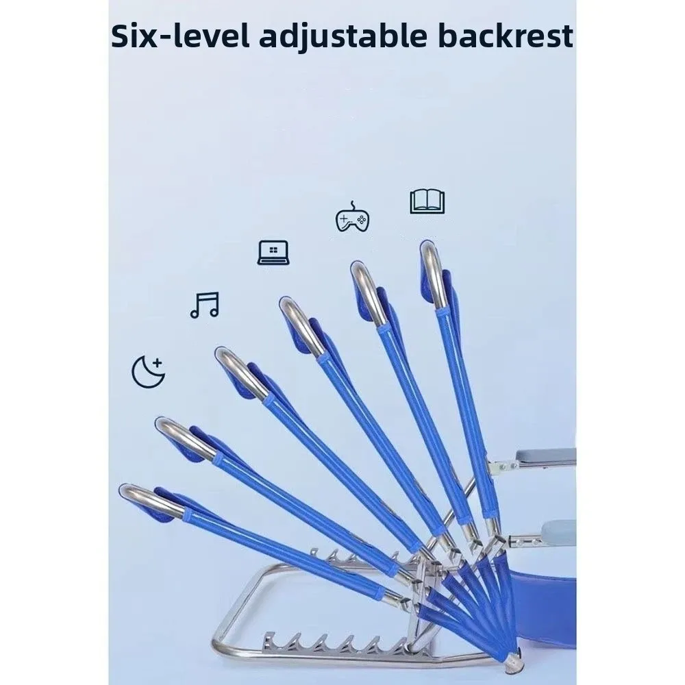 Comfortable Adjustable Bed Backrest Breathable Non Slip Backrest Support Stainless Steel Foldable Elderly Backrest Chair Elderly