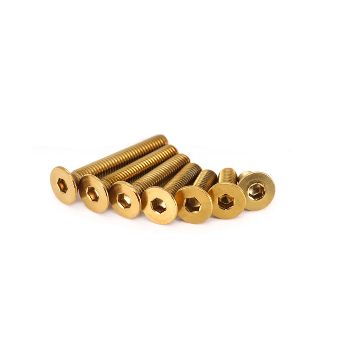 304 Stainless Steel Countersunk Hexagonal Steering Wheel Screw / Gold Fixing Bolt