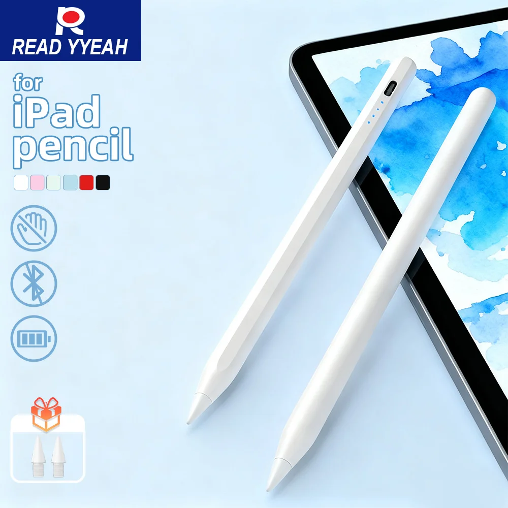 

Palm Rejection Stylus Pen for Apple Pencil 2 iPad pro Mini 6 Air Compatible with Multiple Models 2018-2022 iPad Penci Accessory