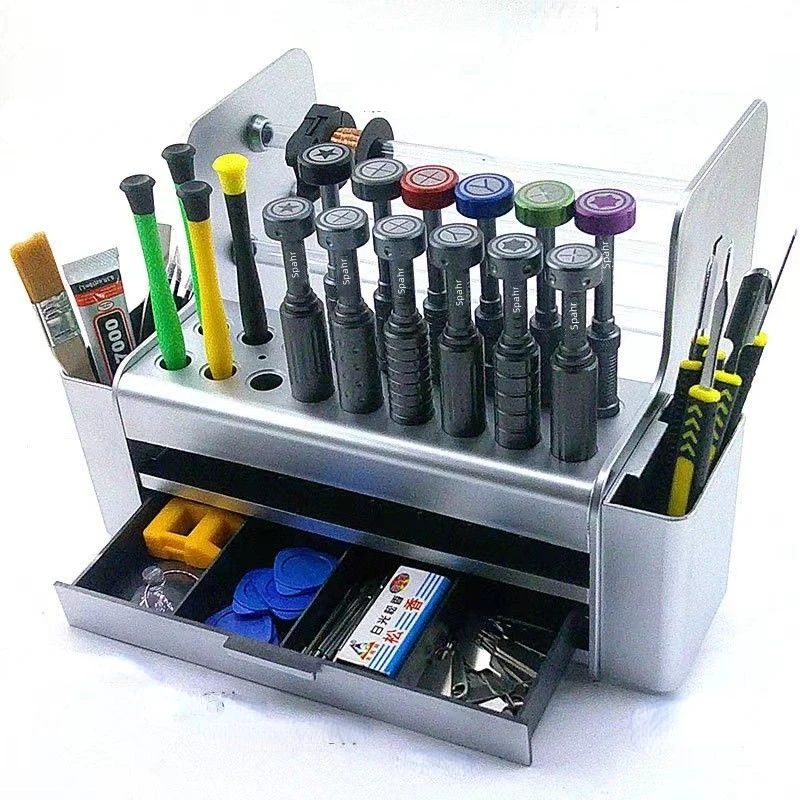 Multifunctional Repair Tool Storage Rack Screwdriver Carving Knife Tools Organizer Box Tweezers Tool Accessories Holder Case