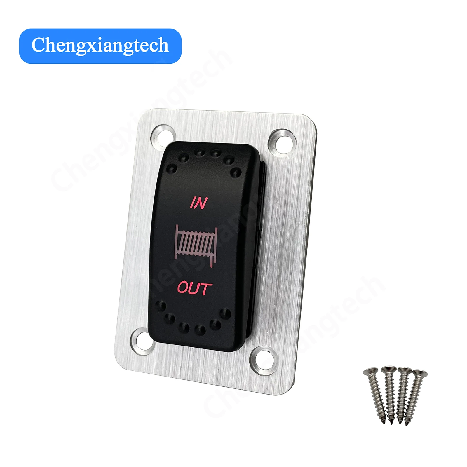 สวิตช์โยก12V/24V กว้านเข้า-ออก7Pin LED สีแดง DPDT (เปิด) ปิดแผงแบบมีสายล่วงหน้าชั่วขณะสำหรับรถบรรทุกรถเรือรถบัส